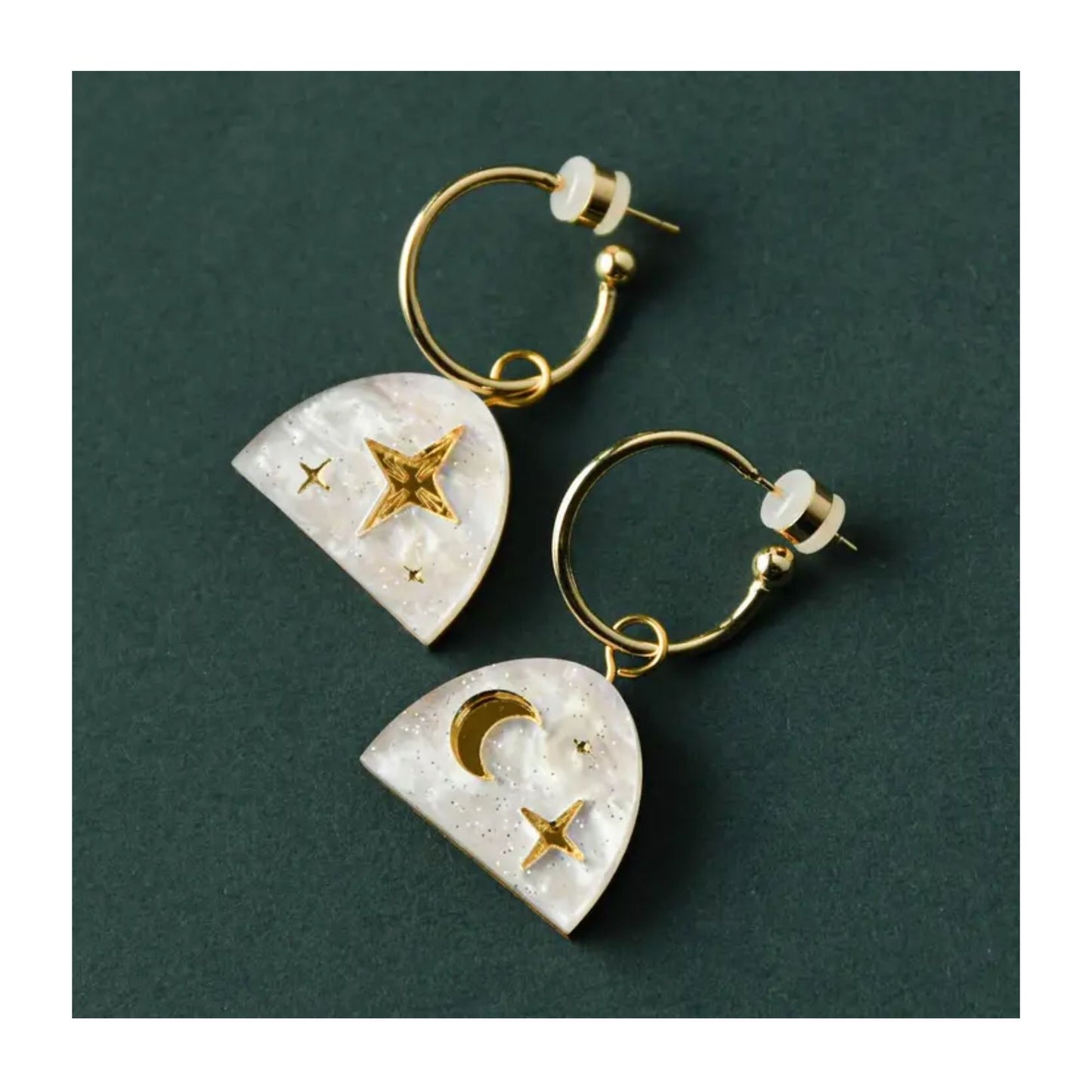 Moon Rising Arc Hoop Earrings