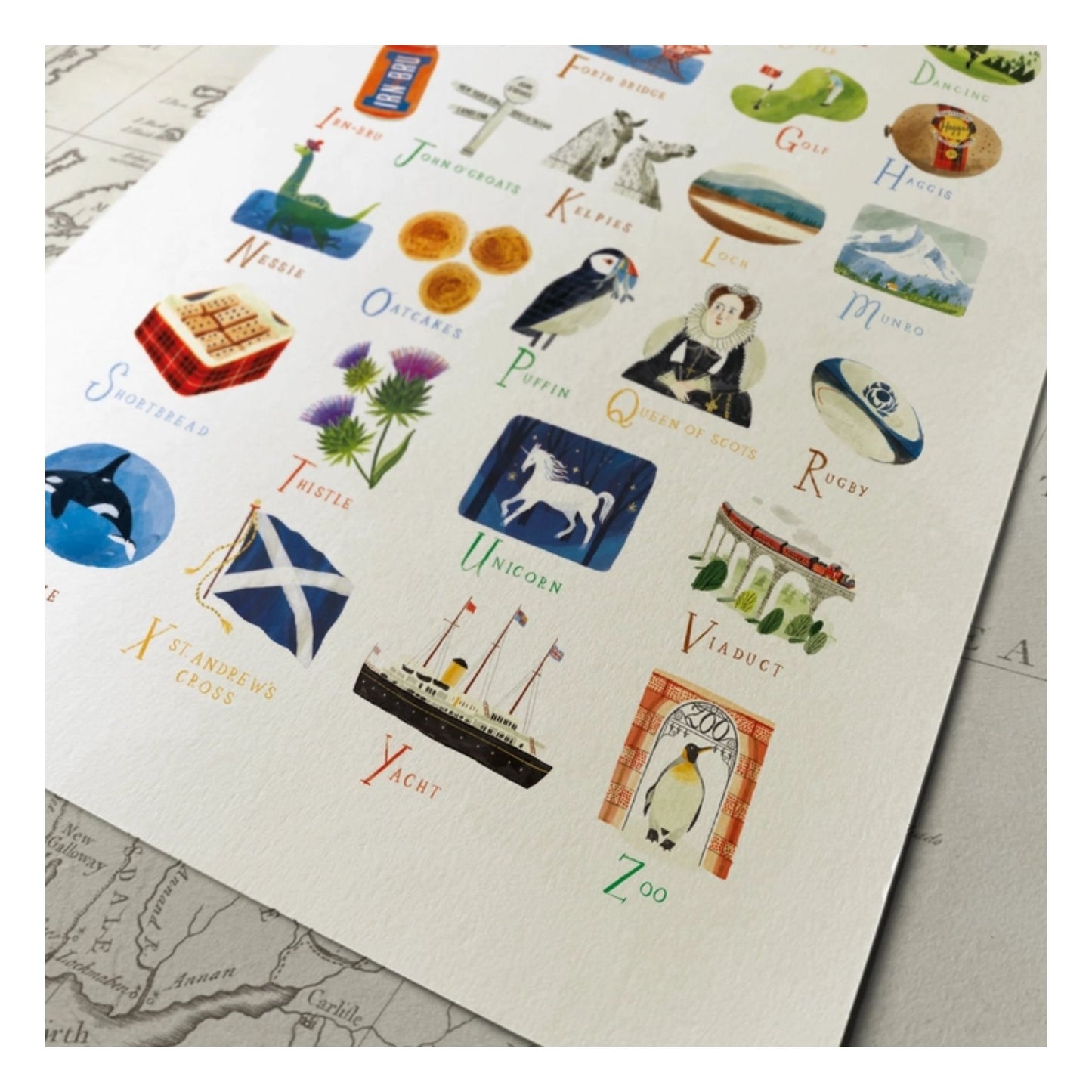 A-Z of Scotland Print