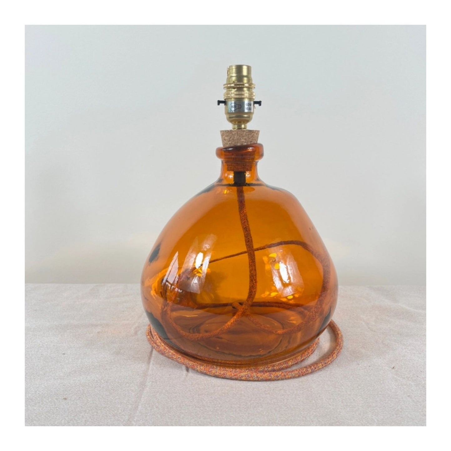 Amber Medium Simplicity Glass Lamp