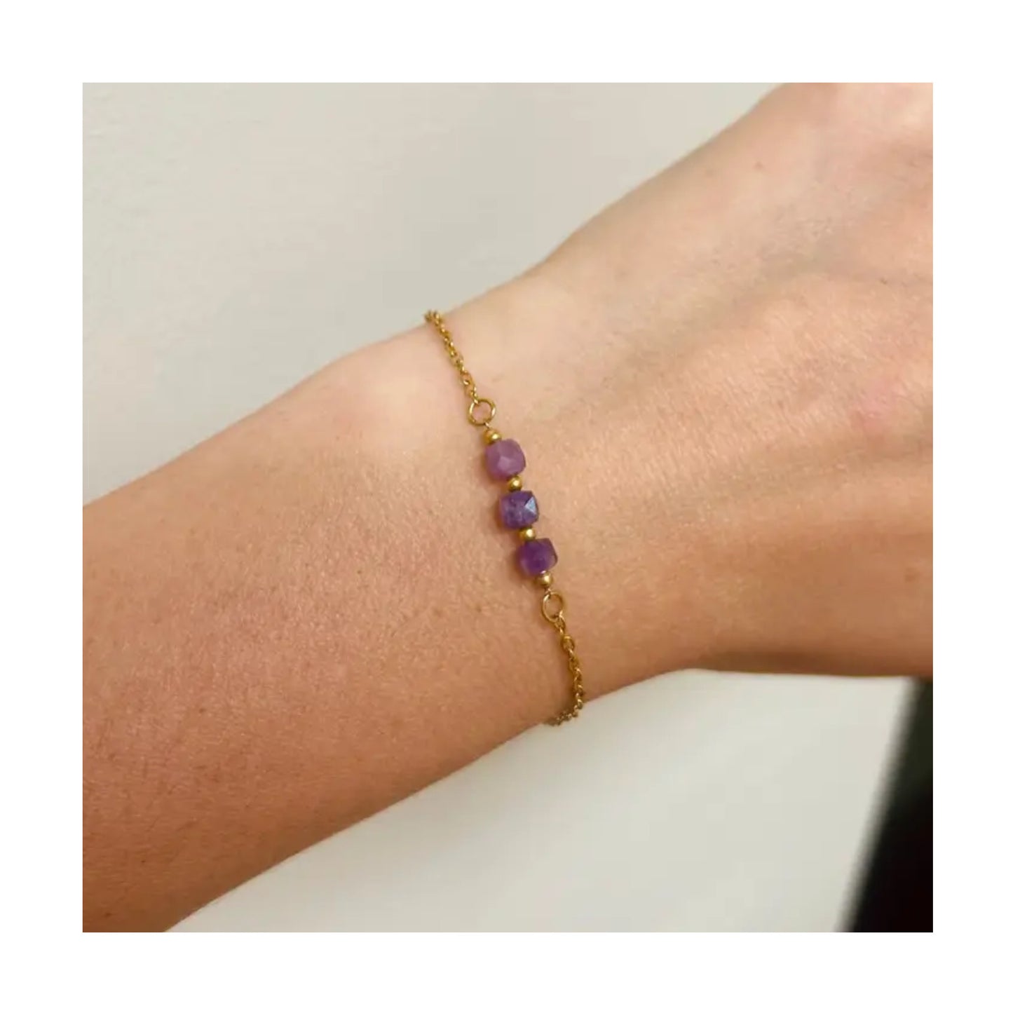 Amethyst Bead Bracelet
