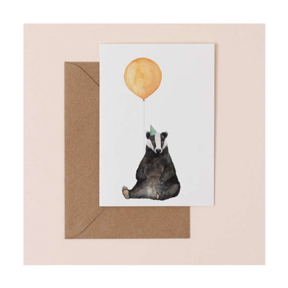 Badger Balloon Card