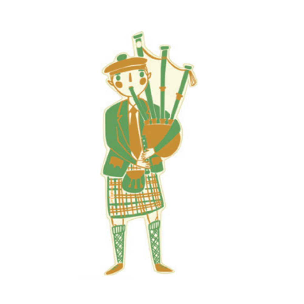 Bagpiper Letterpress Ornament