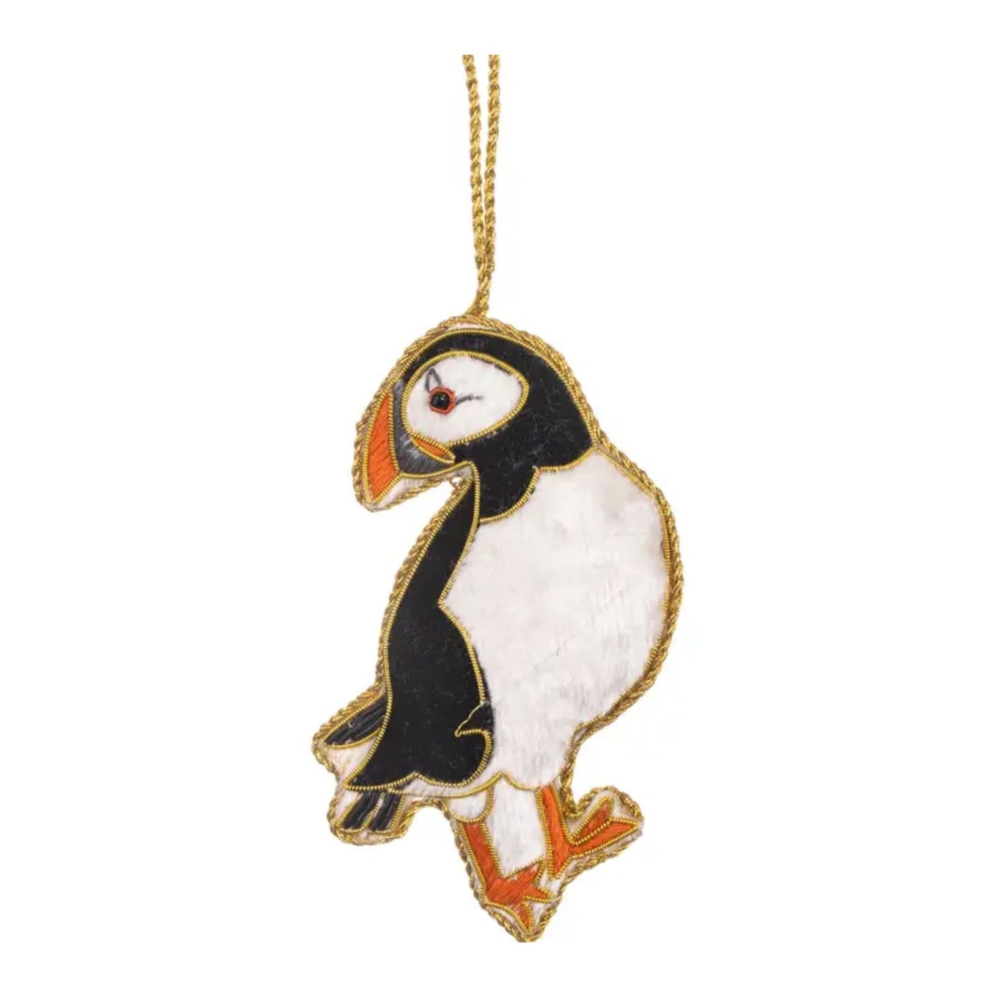 Beaded Soft Puffin Decoration