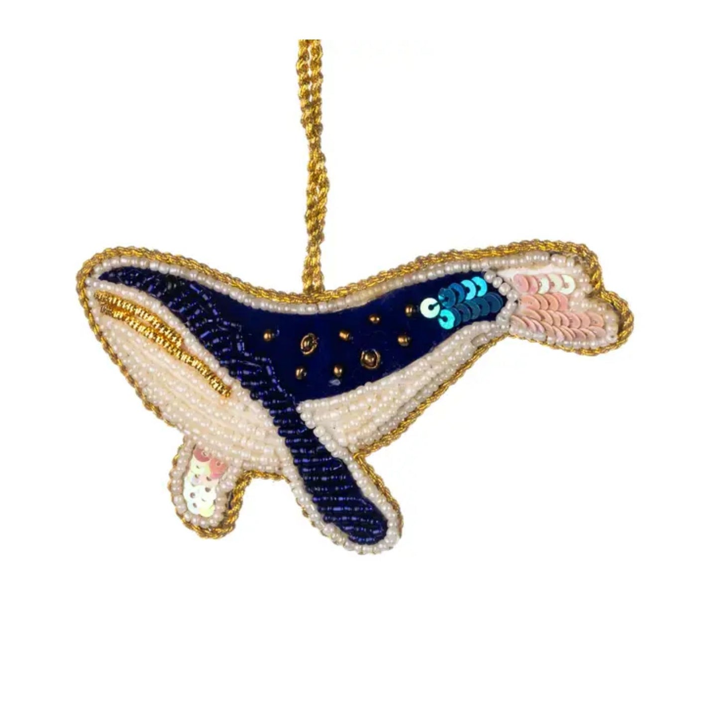 Beaded Whale Decoration