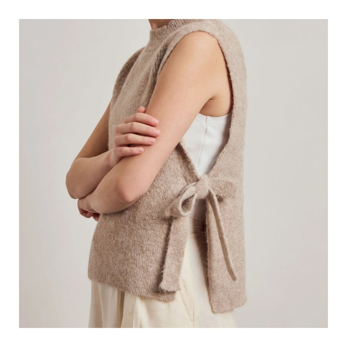 Beige Alpaca Vest