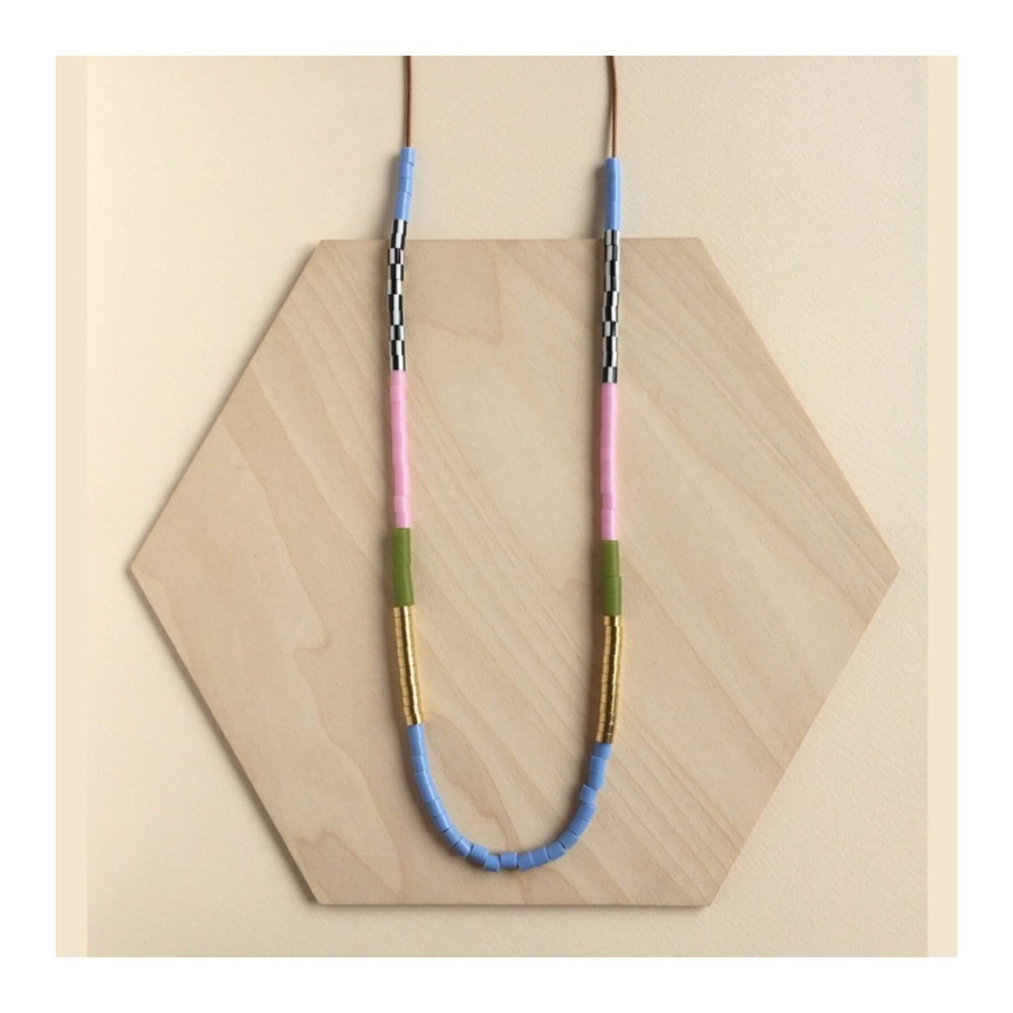 Bel Air Necklace - Periwinkle & Olive