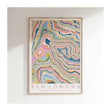  Ben Lomond Colourful Topography Print