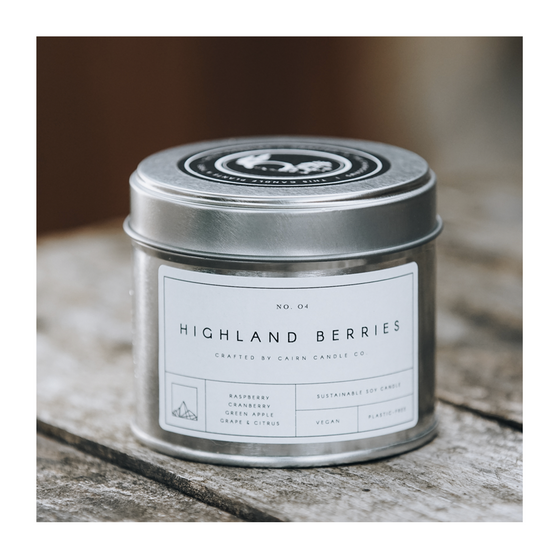 Highland Berries Utility Tin Candle