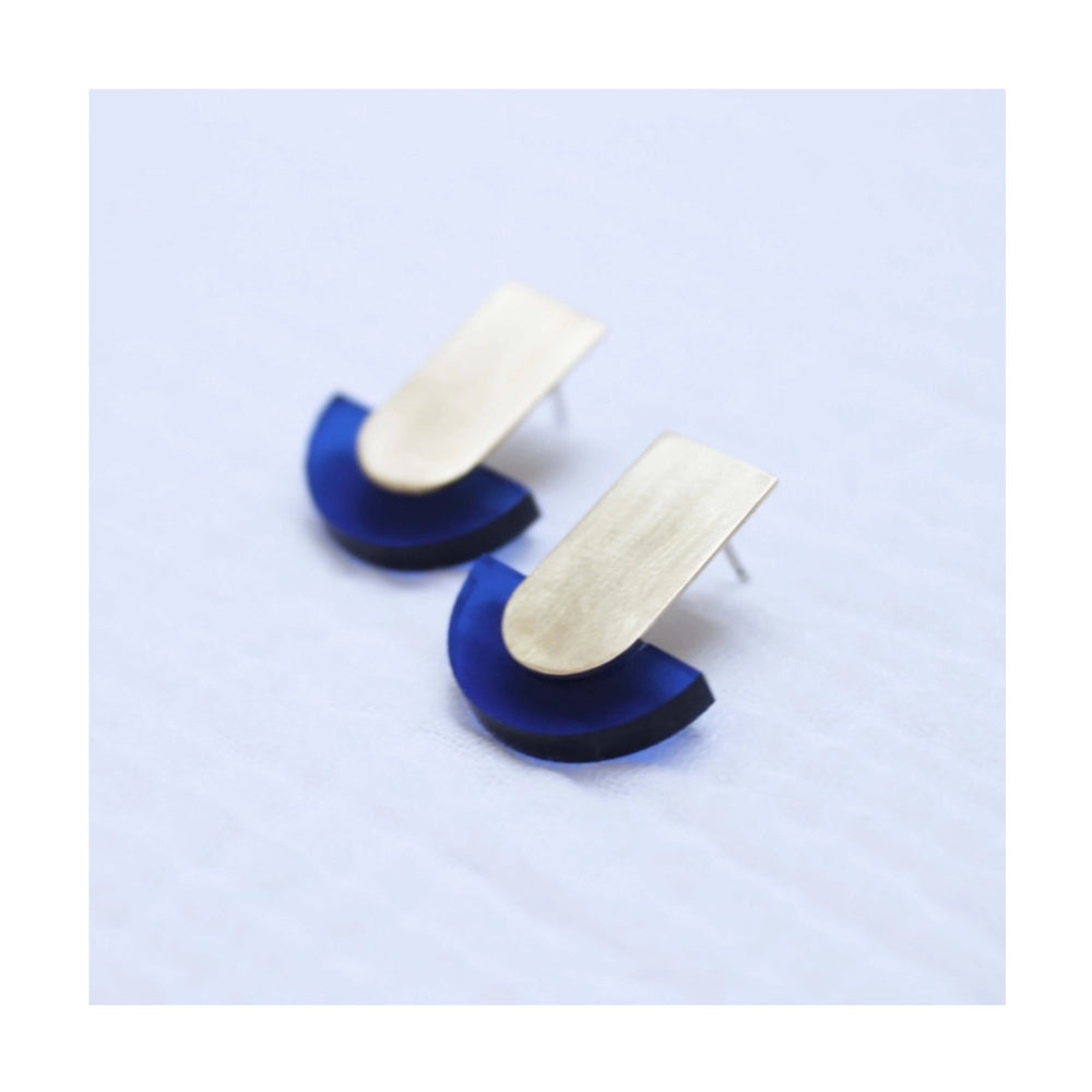 Blue Deco Studs