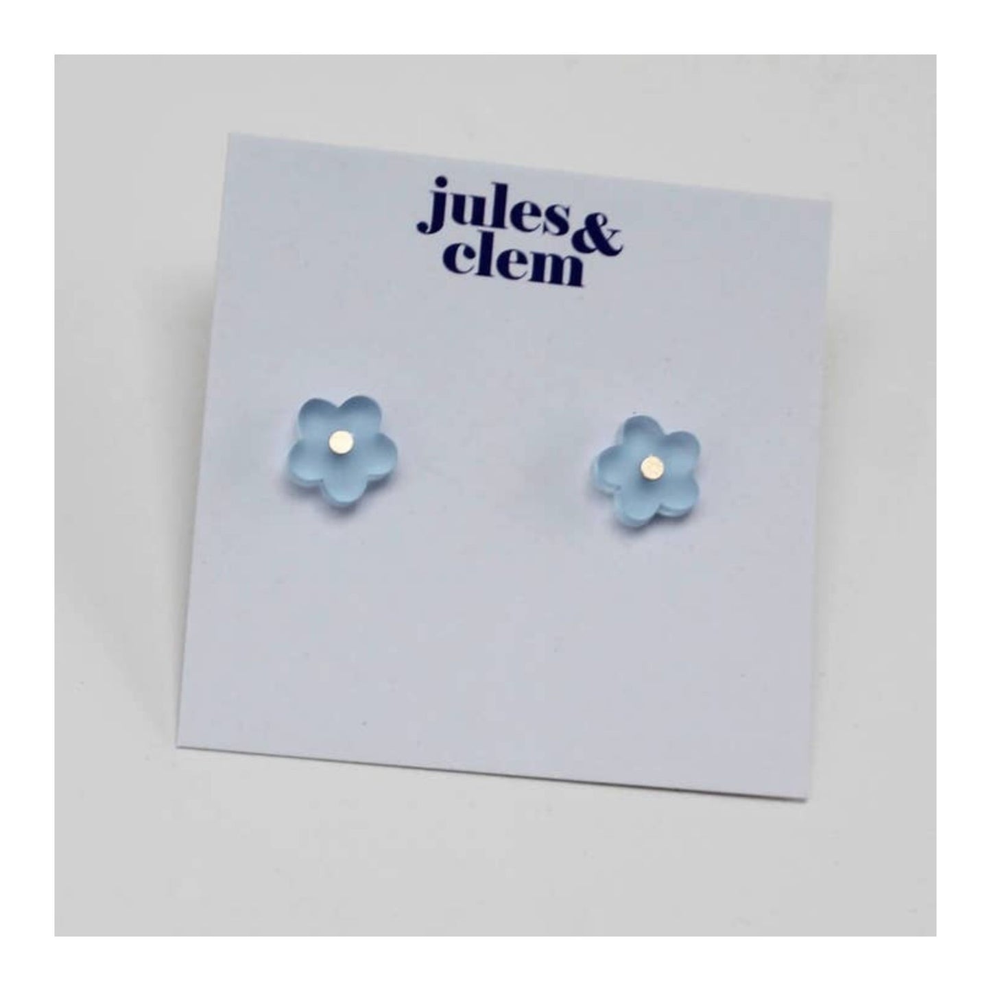 Blue Mini Flower Stud Earrings