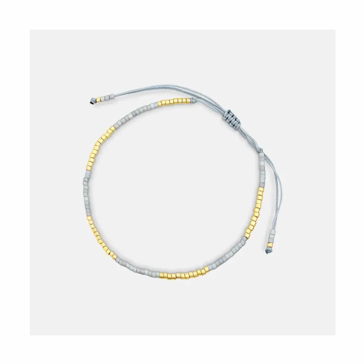 Grey Slide Bead Bracelet