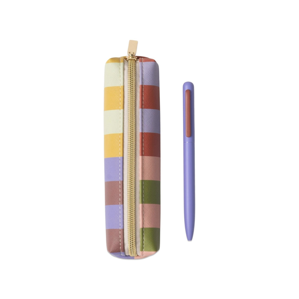 Bold Stripe Pen & Pouch Set