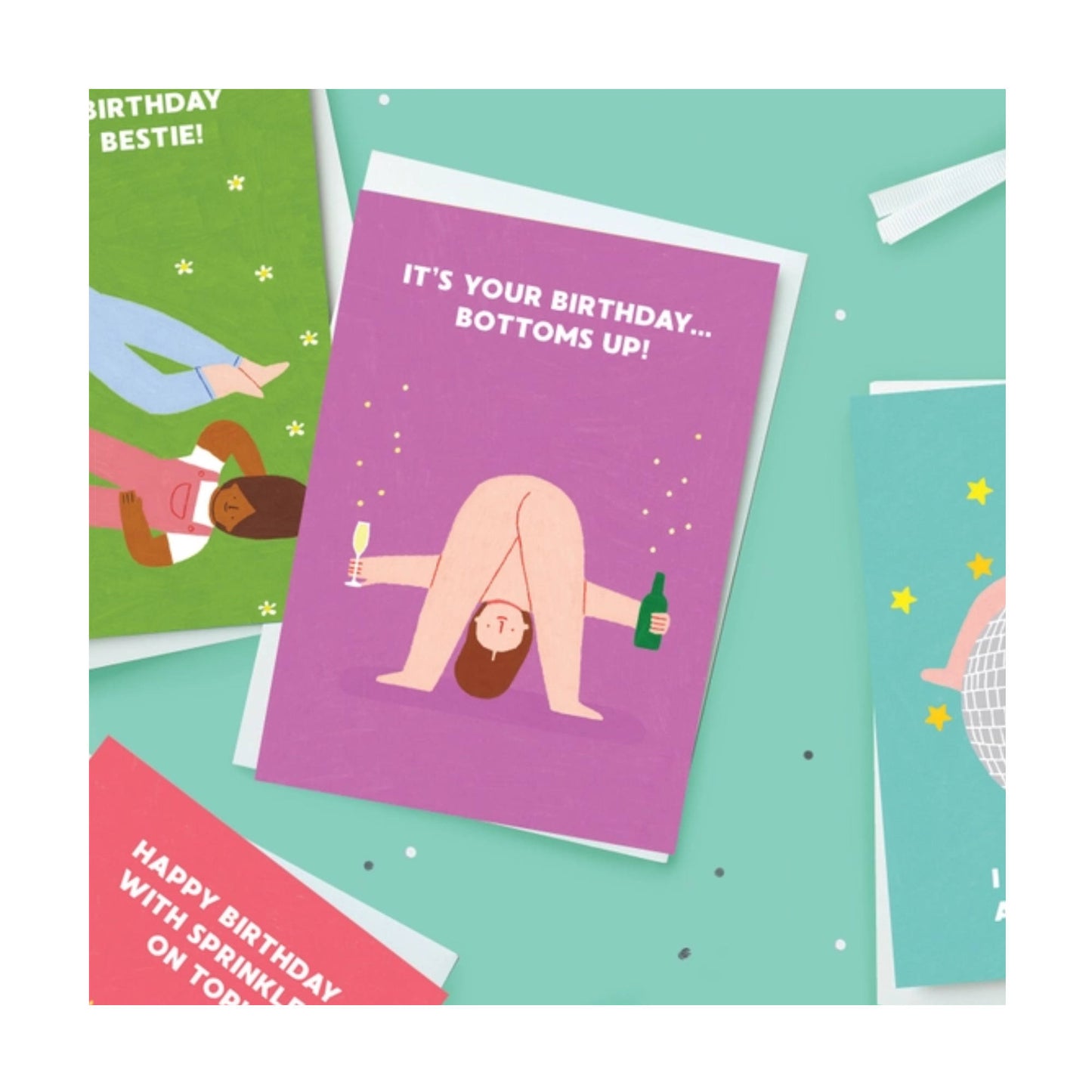 Bottoms Up Birthday Card