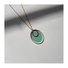 Double Hoop Colour and Brass Necklace