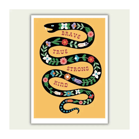 Brave Snake Print