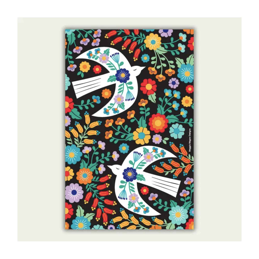 Bright Folk Birds Tea Towel