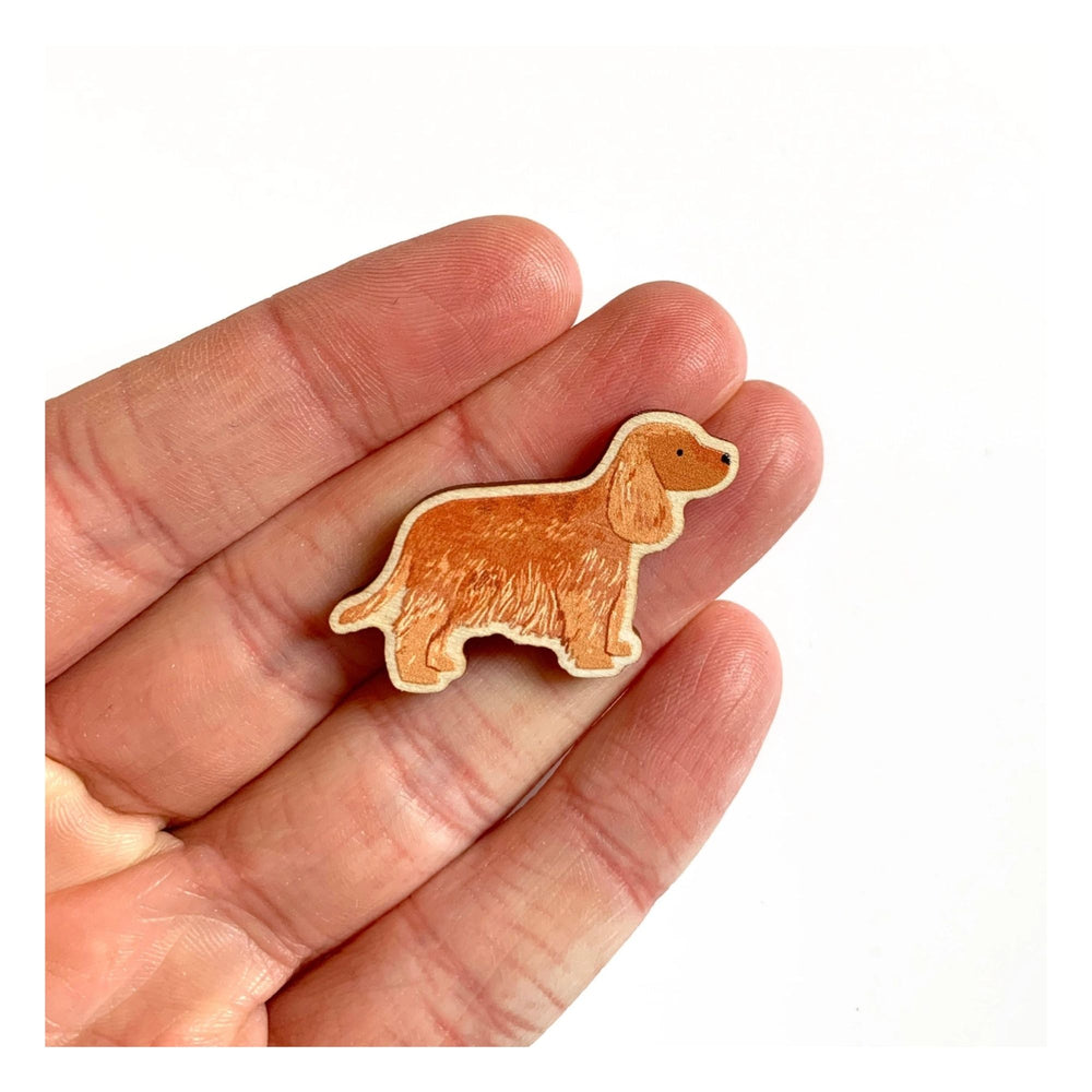 
                  
                    Brown Cocker Spaniel Wooden Pin
                  
                