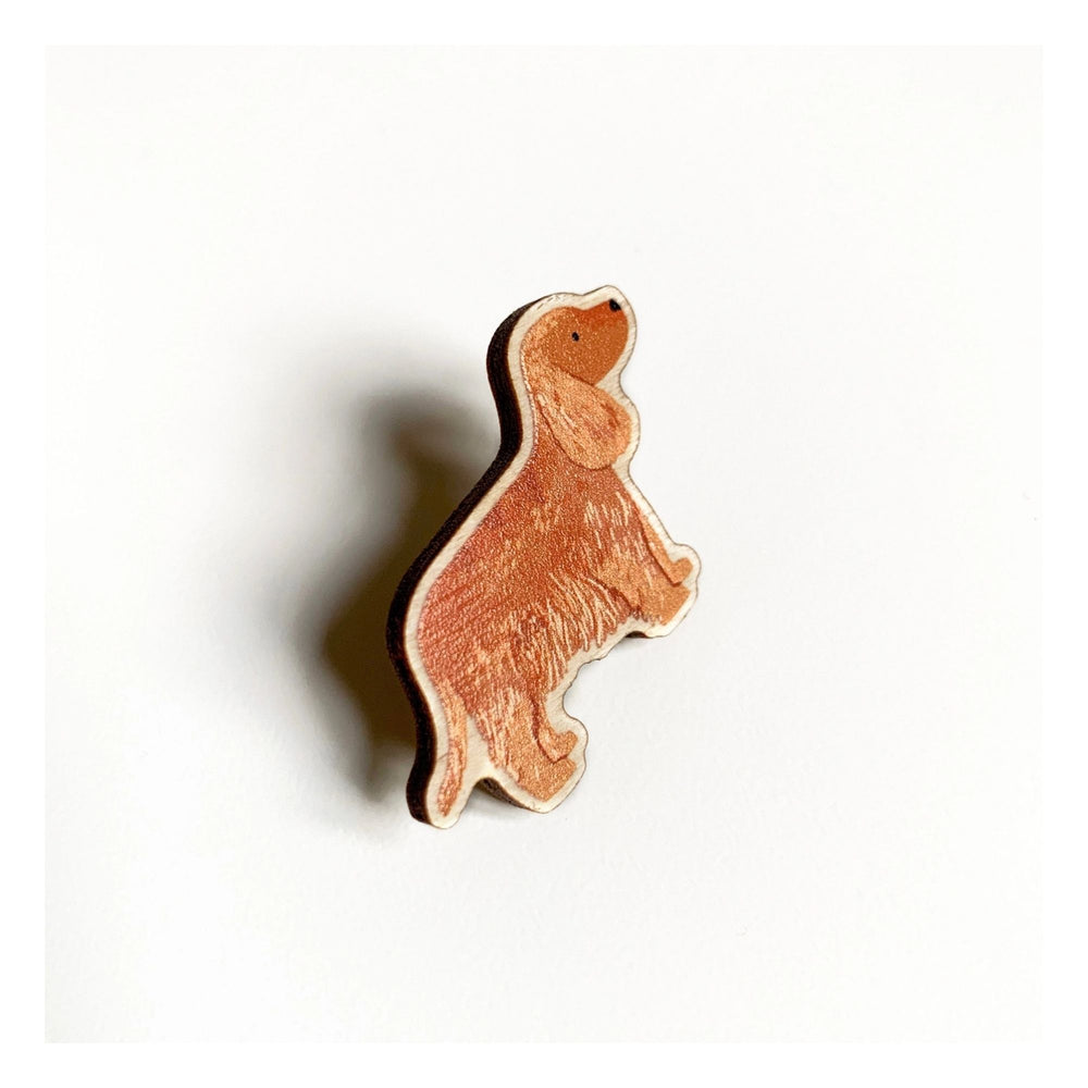 
                  
                    Brown Cocker Spaniel Wooden Pin
                  
                