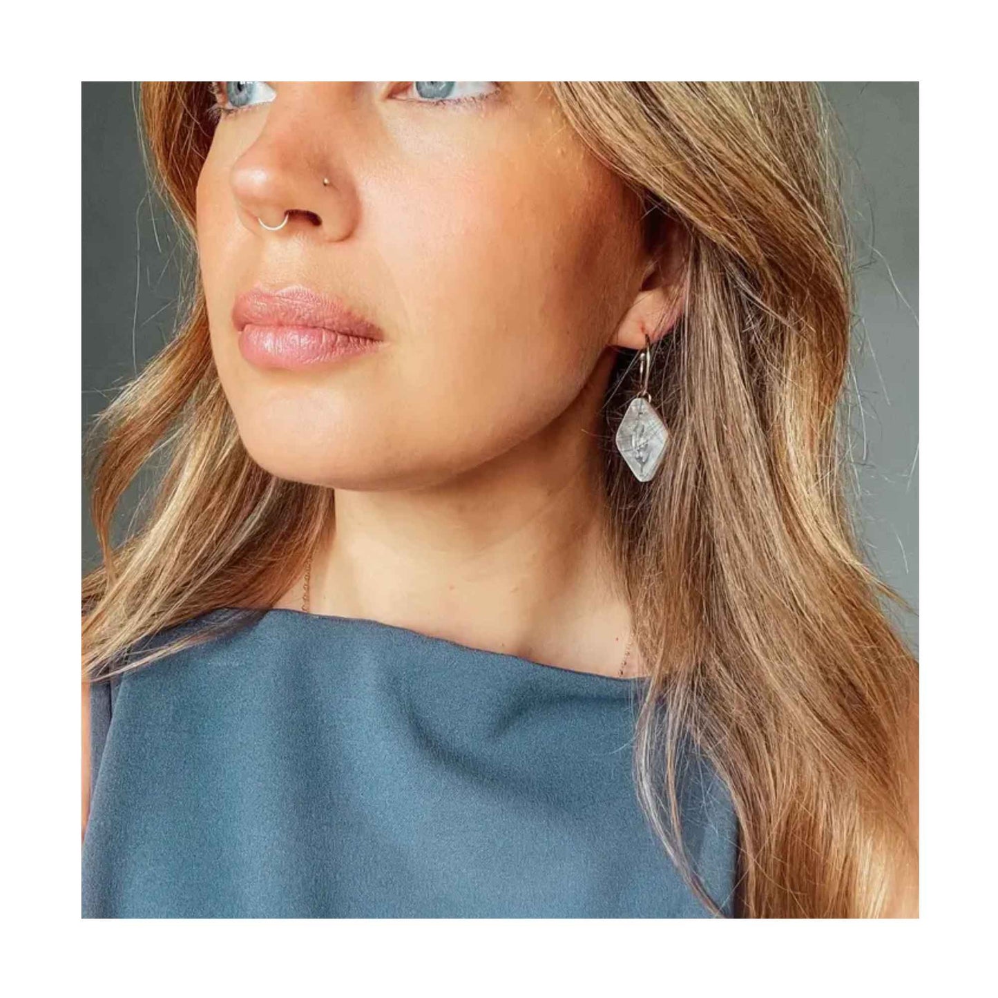 Celestial Coral Hoop Earrings