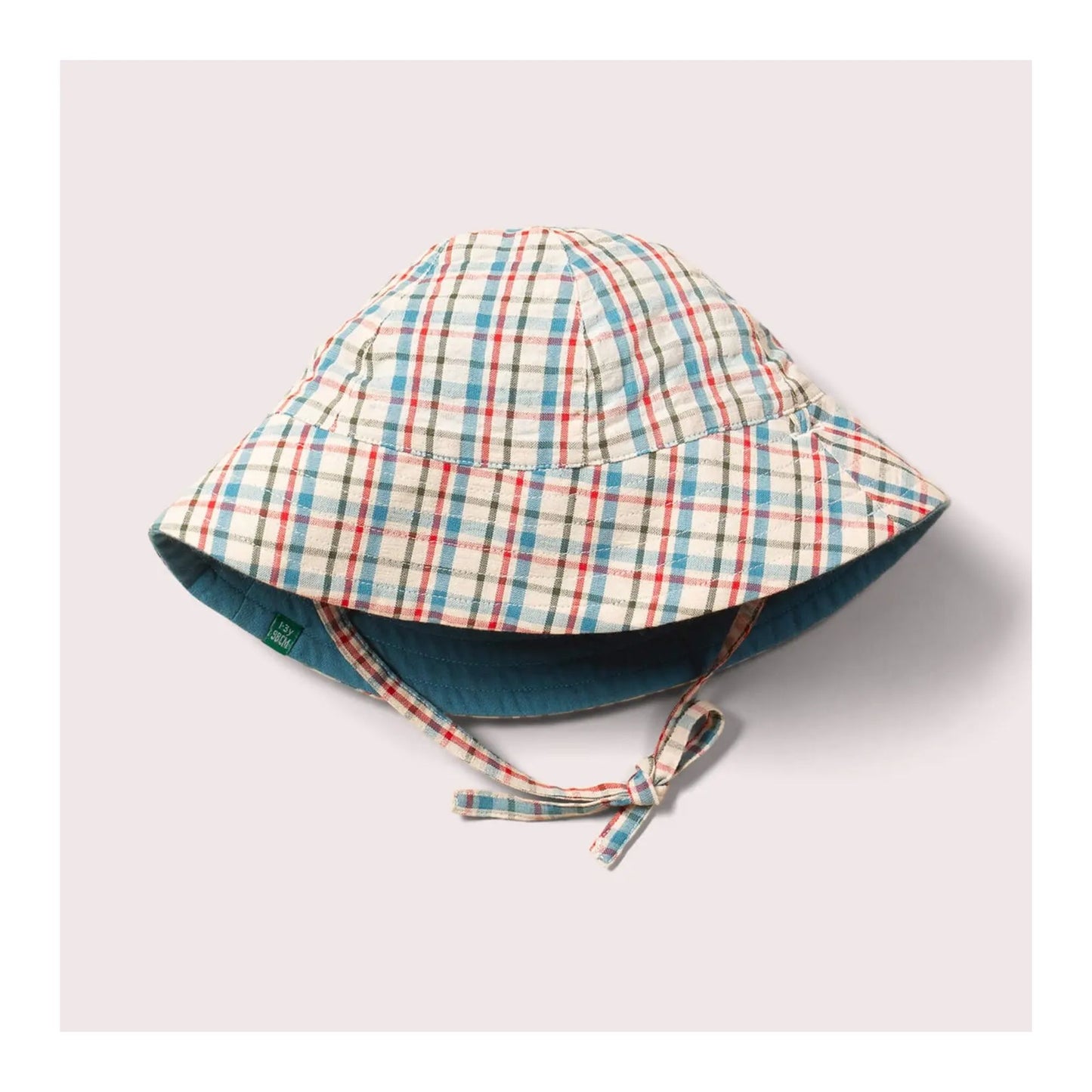 Checked Seersucker Reversible Sunhat