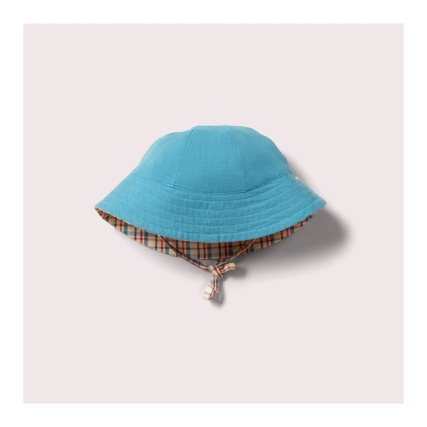 Checked Seersucker Reversible Sunhat