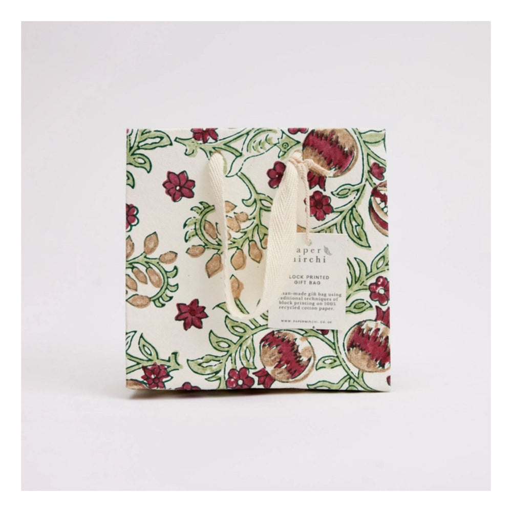 
                  
                    Cherry Pomegranate Hand Block Printed Gift Bag
                  
                