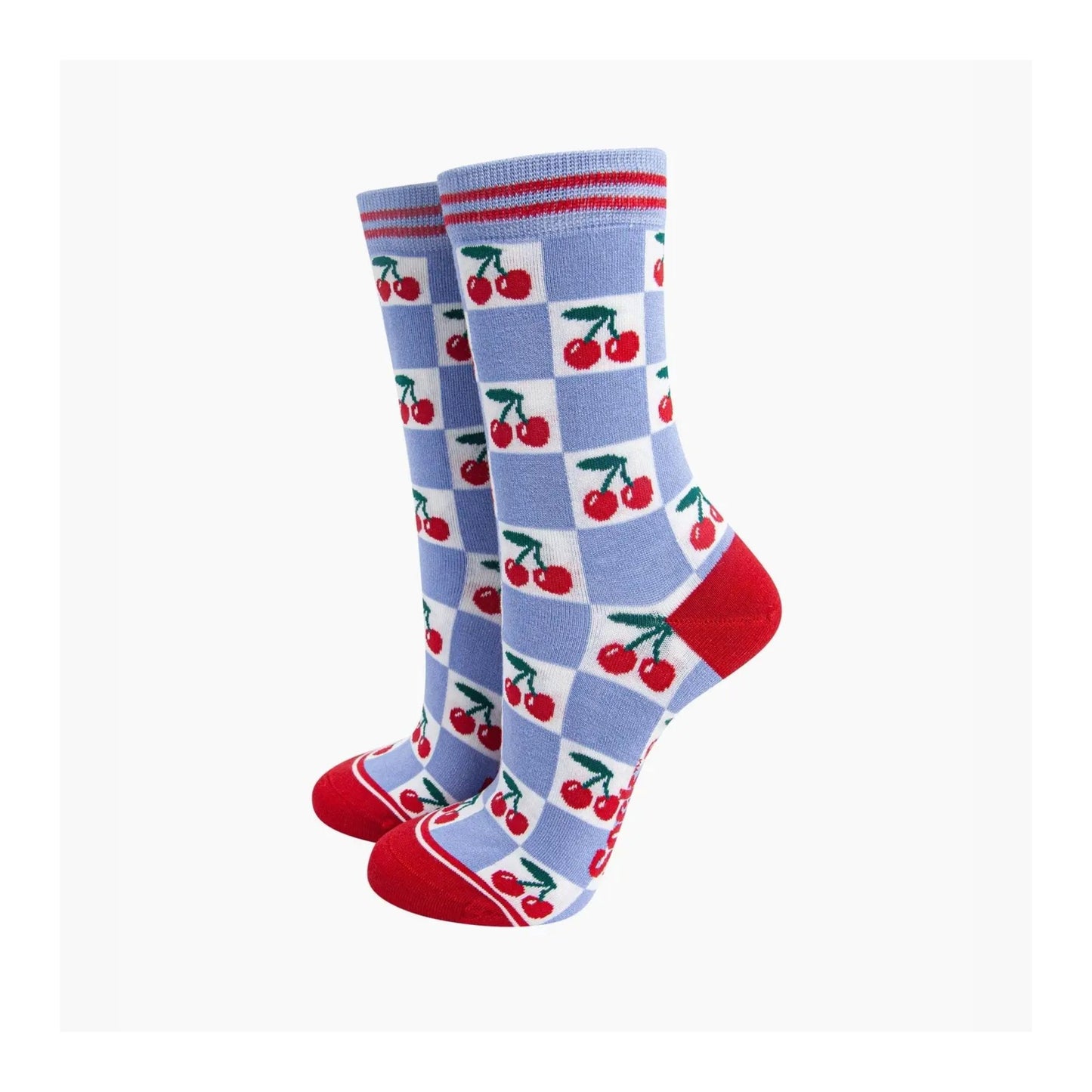 Cherry Checkerboard Socks
