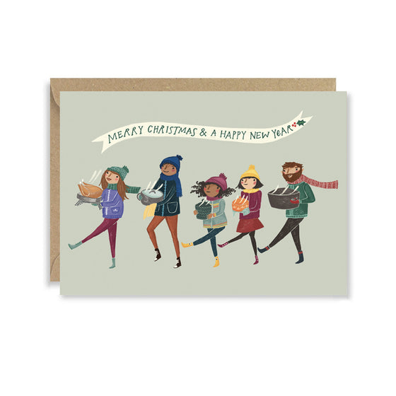 Christmas Dinner Walk Card
