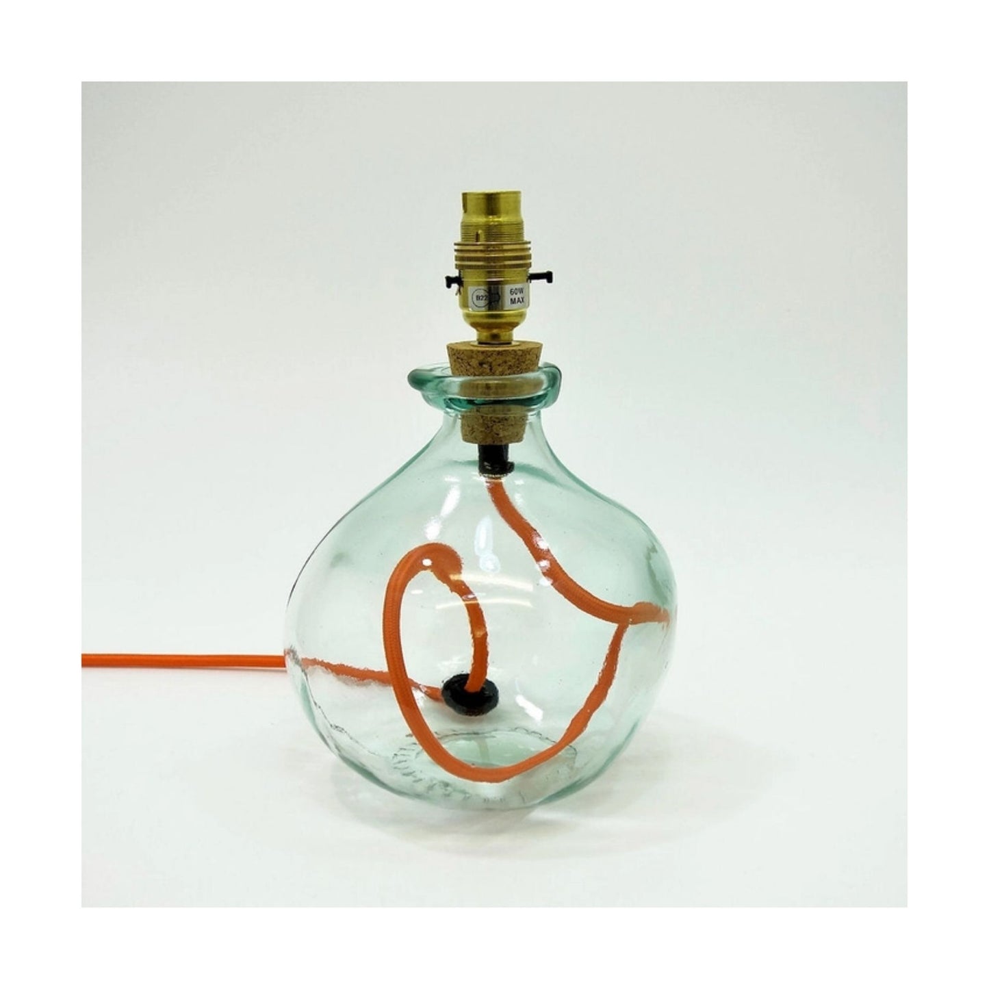 Natural Clear Recycled Small Simplicity Glass Table Lamp