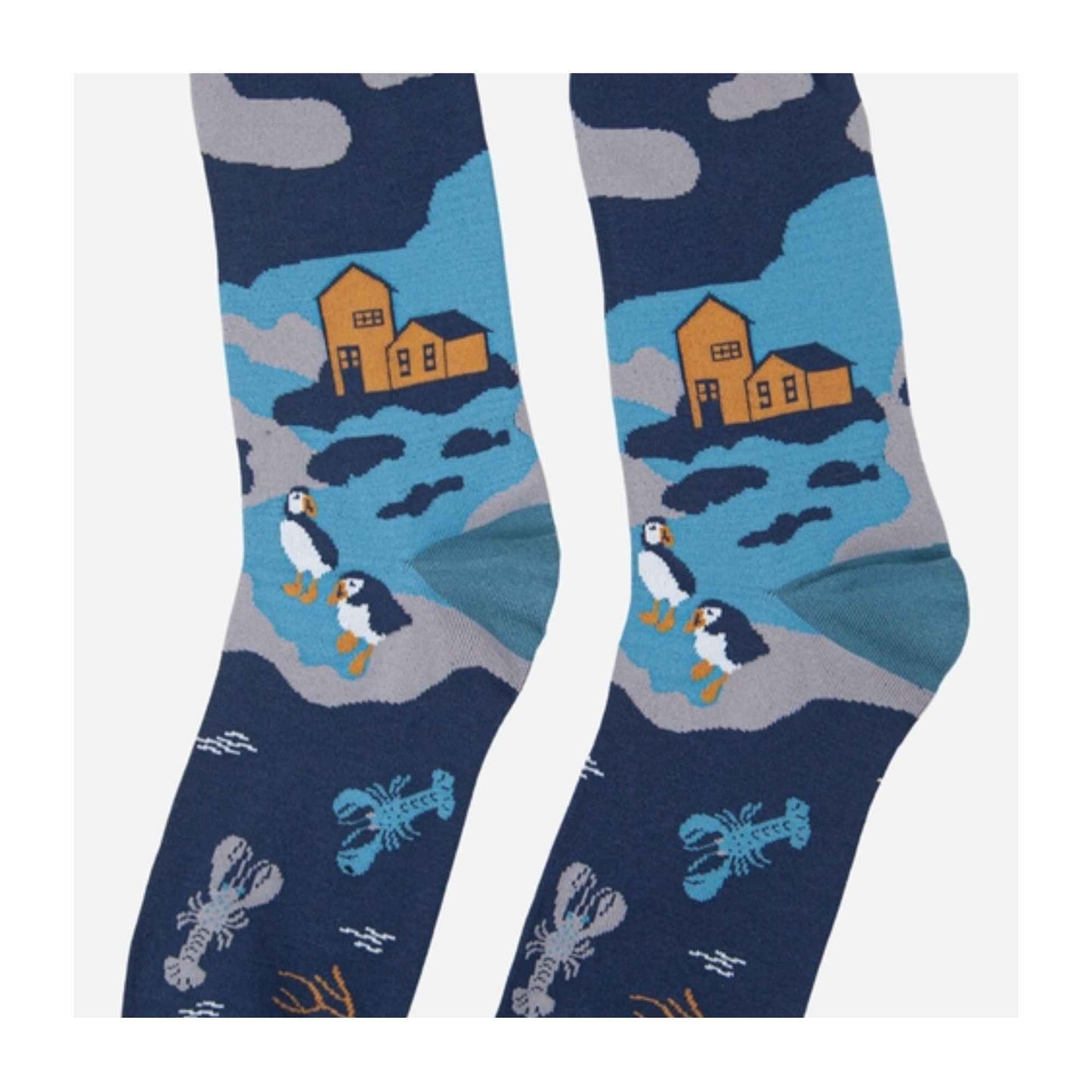 Coastal Scene Mens Bamboo Socks