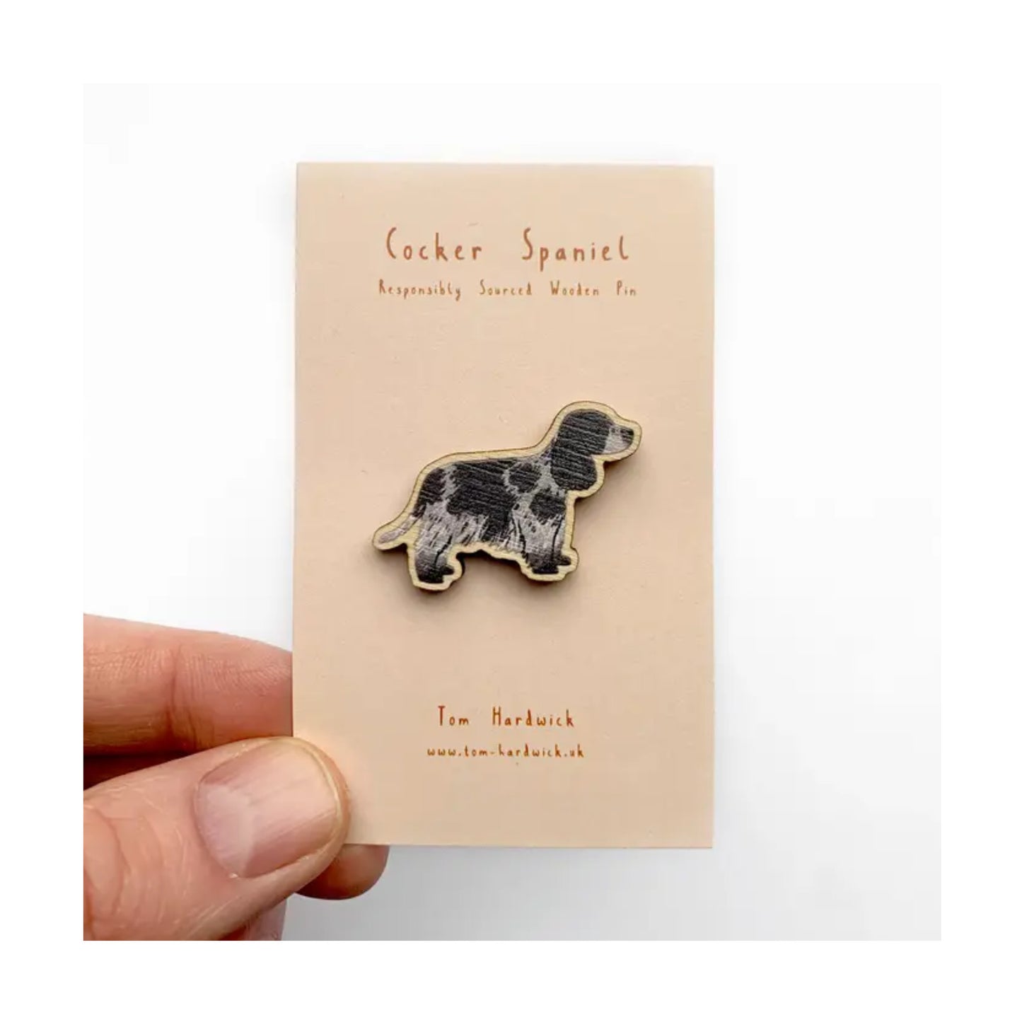 Cocker Spaniel Wooden Pin