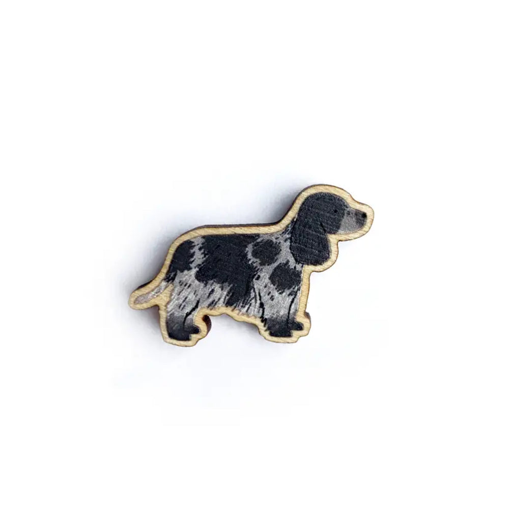 Cocker Spaniel Wooden Pin