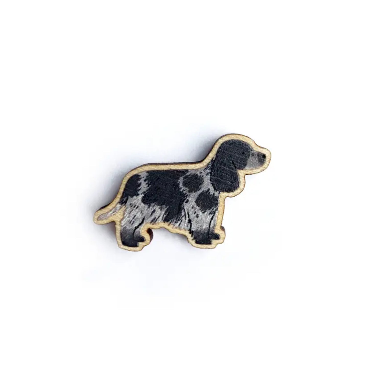 Cocker Spaniel Wooden Pin