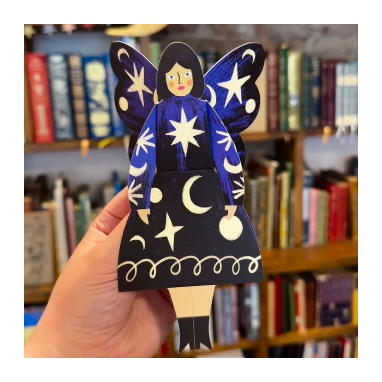 Cosmic Butterfly Woman Sitting Card