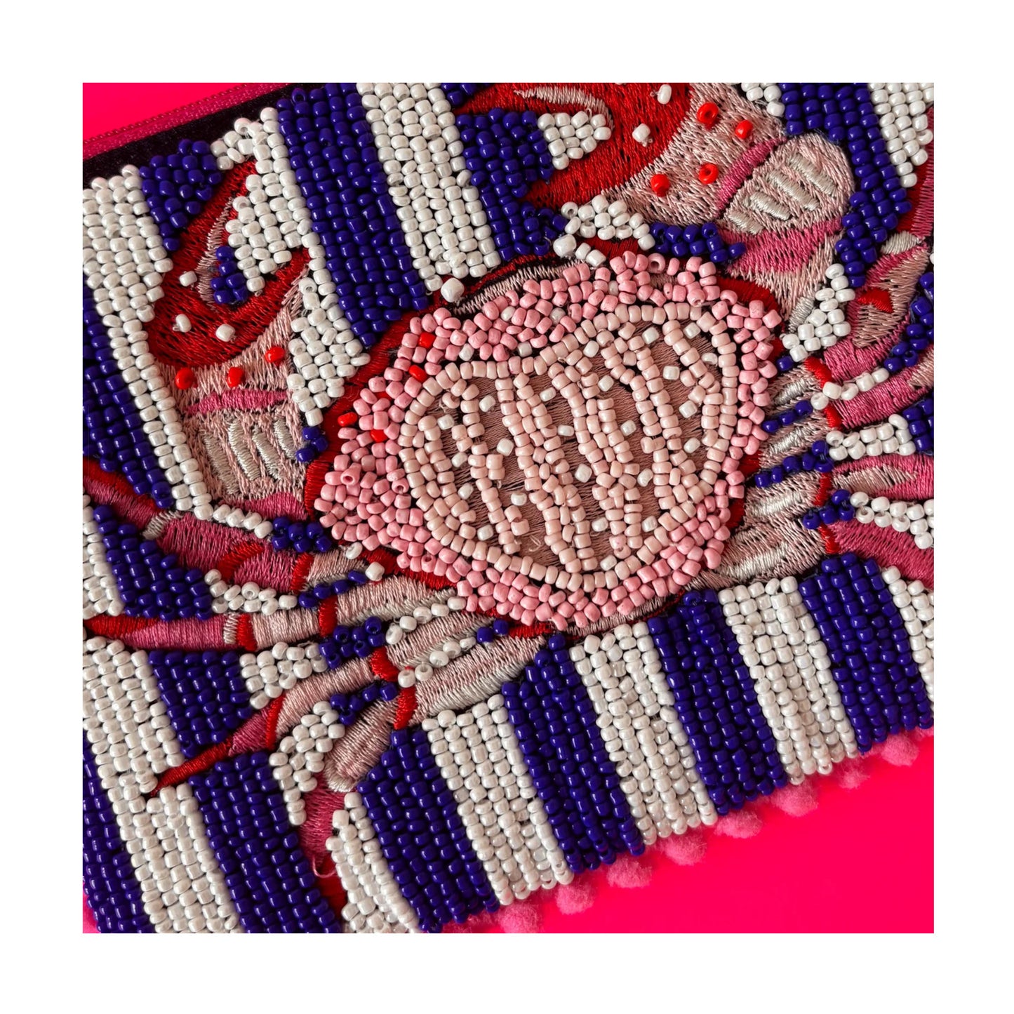 Crab Beaded Purse
