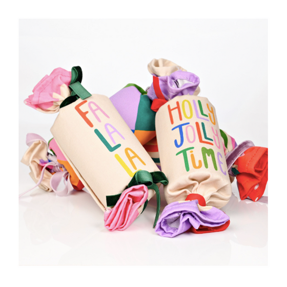 Set of 4 Fabric Crackers