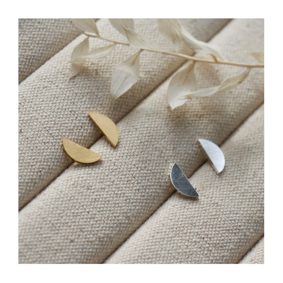 Crescent Stud Earrings