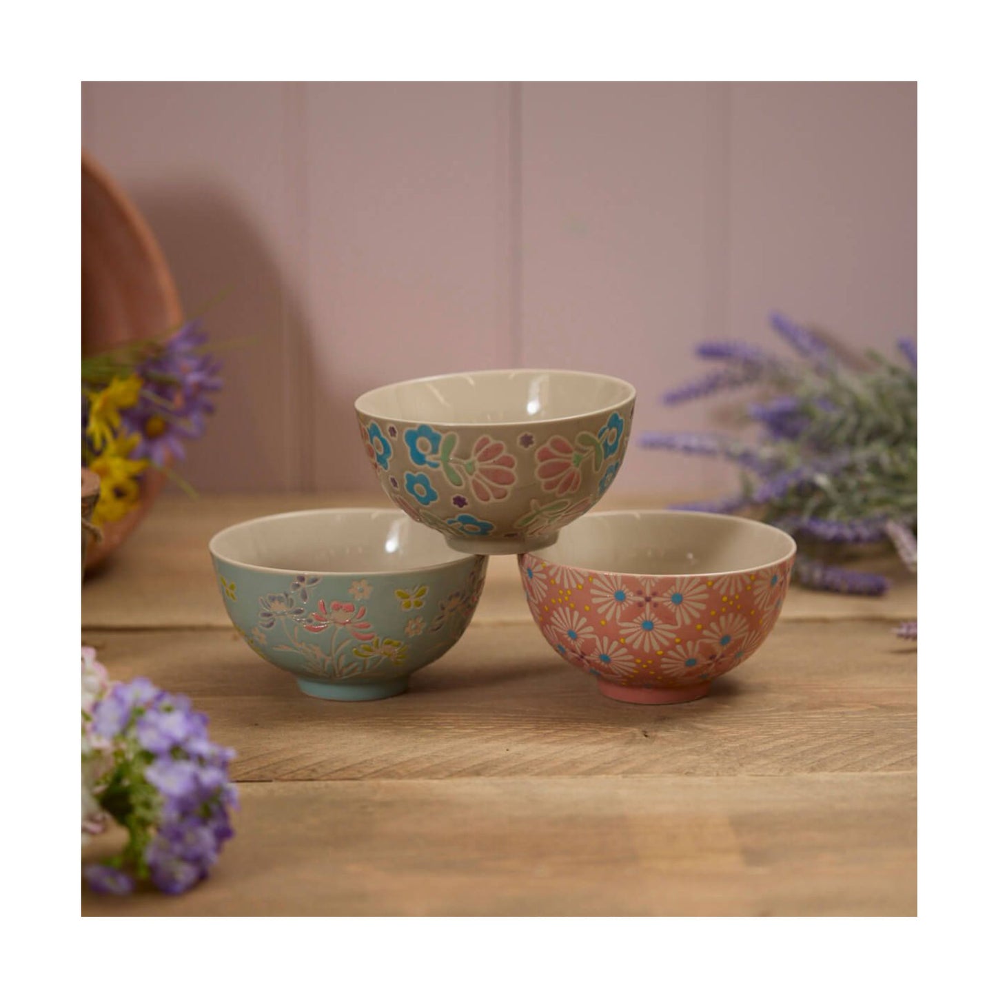 Debossed Floral Bowl