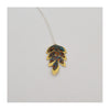 Double Fern Patinated Brass Drop Necklace