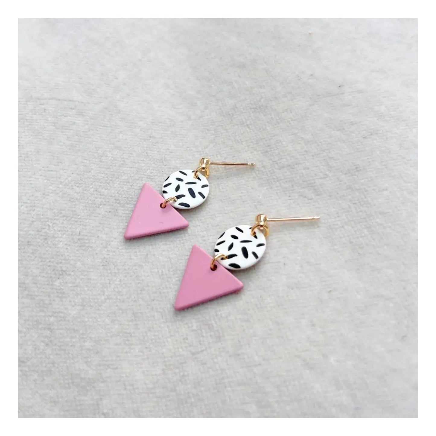 Dusky Rose Mini Memphis Earrings