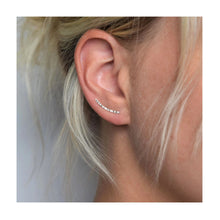  Textured ear climbers from MUKA jewellery. Made from recycled sterling silver.