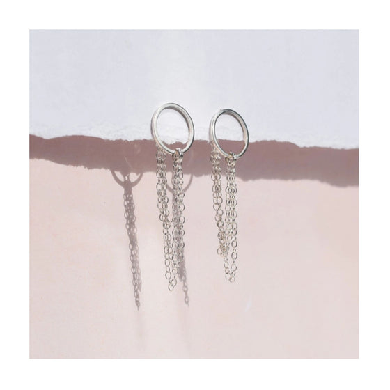 Esme Drop Earrings from MUKA Jewellery. Made from recycled sterling silver.