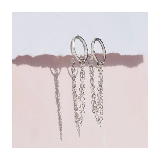 Esme Drop Earrings from MUKA Jewellery. Made from recycled sterling silver.
