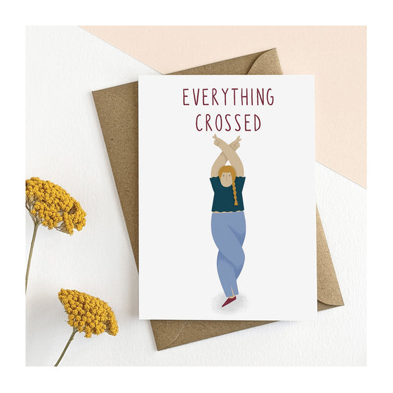 Everything Crossed Good Luck Card