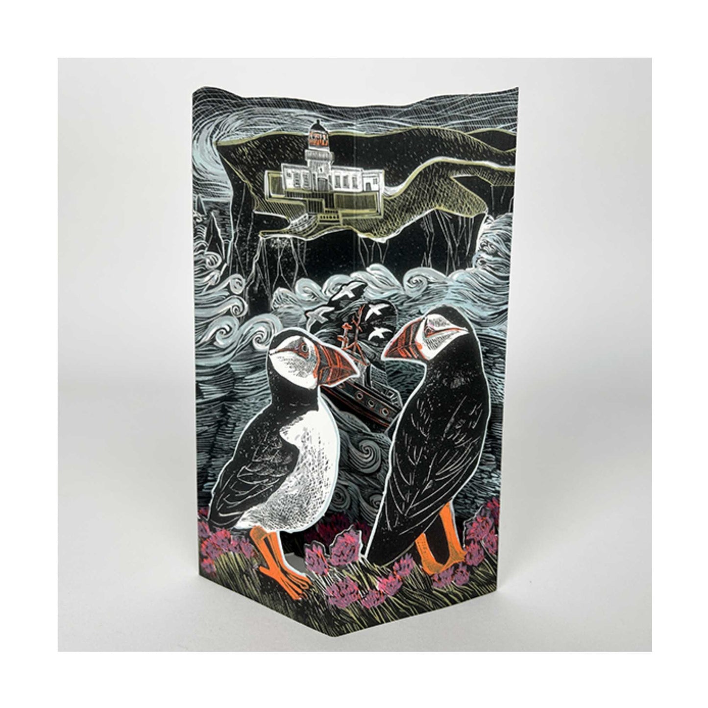 Fair Isle Puffins Card