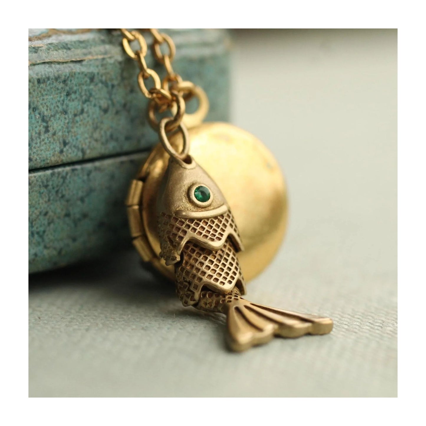 Moving Fish Locket Necklace