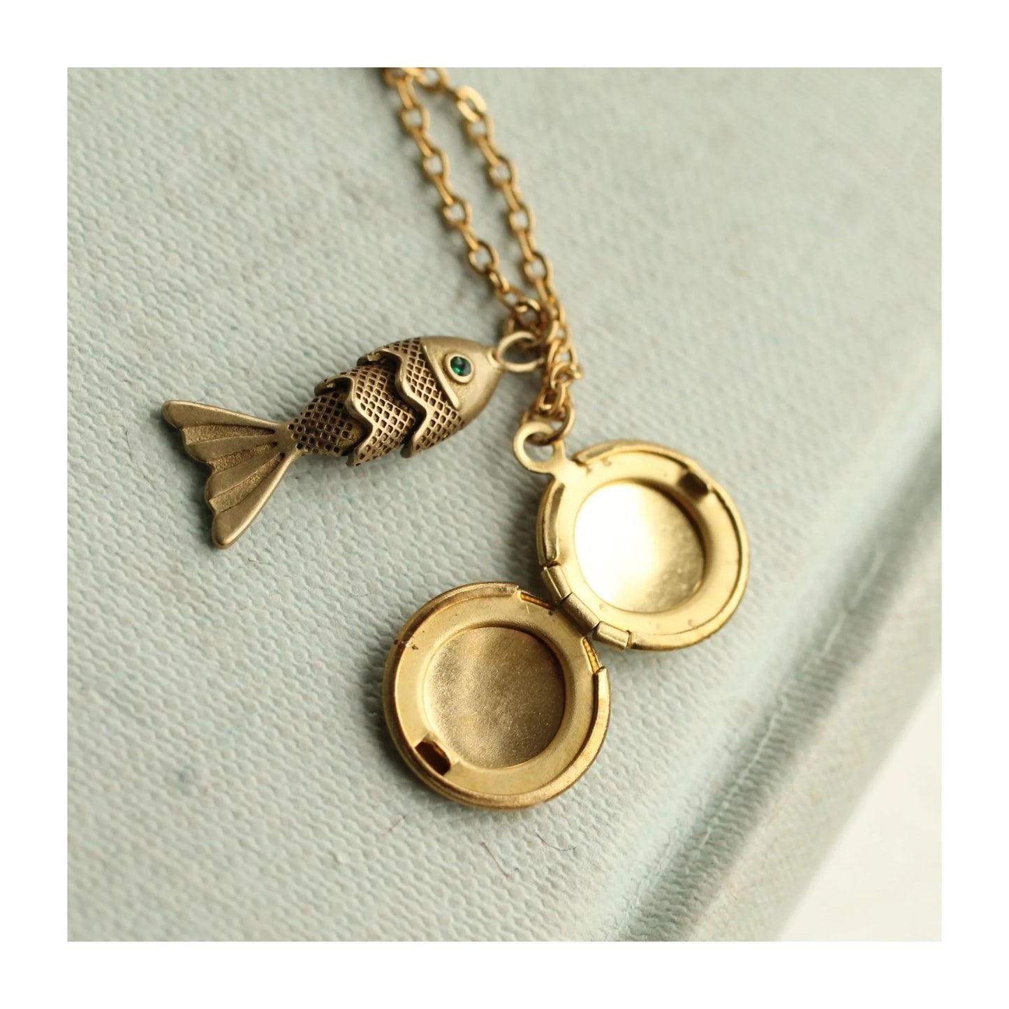 Moving Fish Locket Necklace
