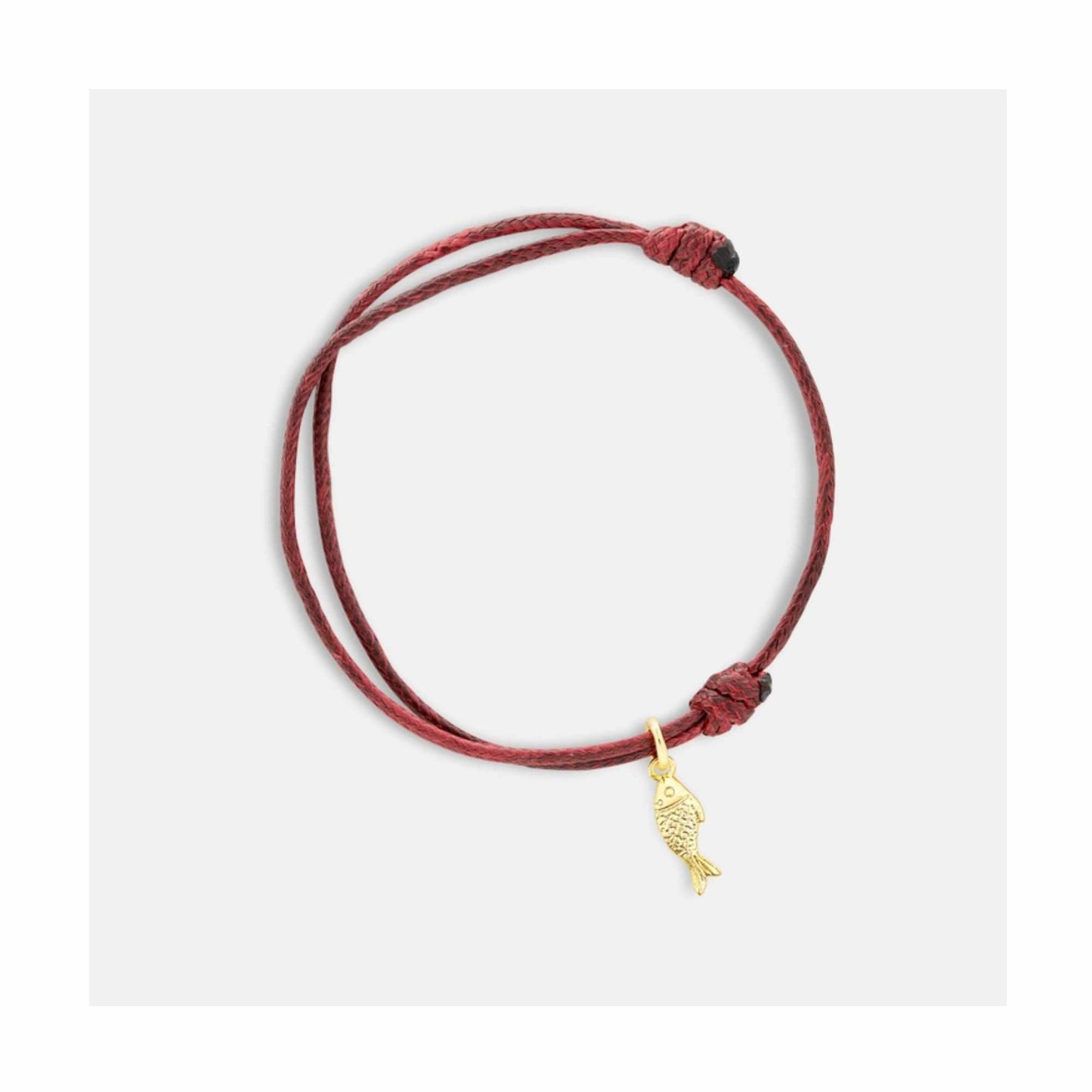 Burgundy Slide Lucky Fish Bracelet