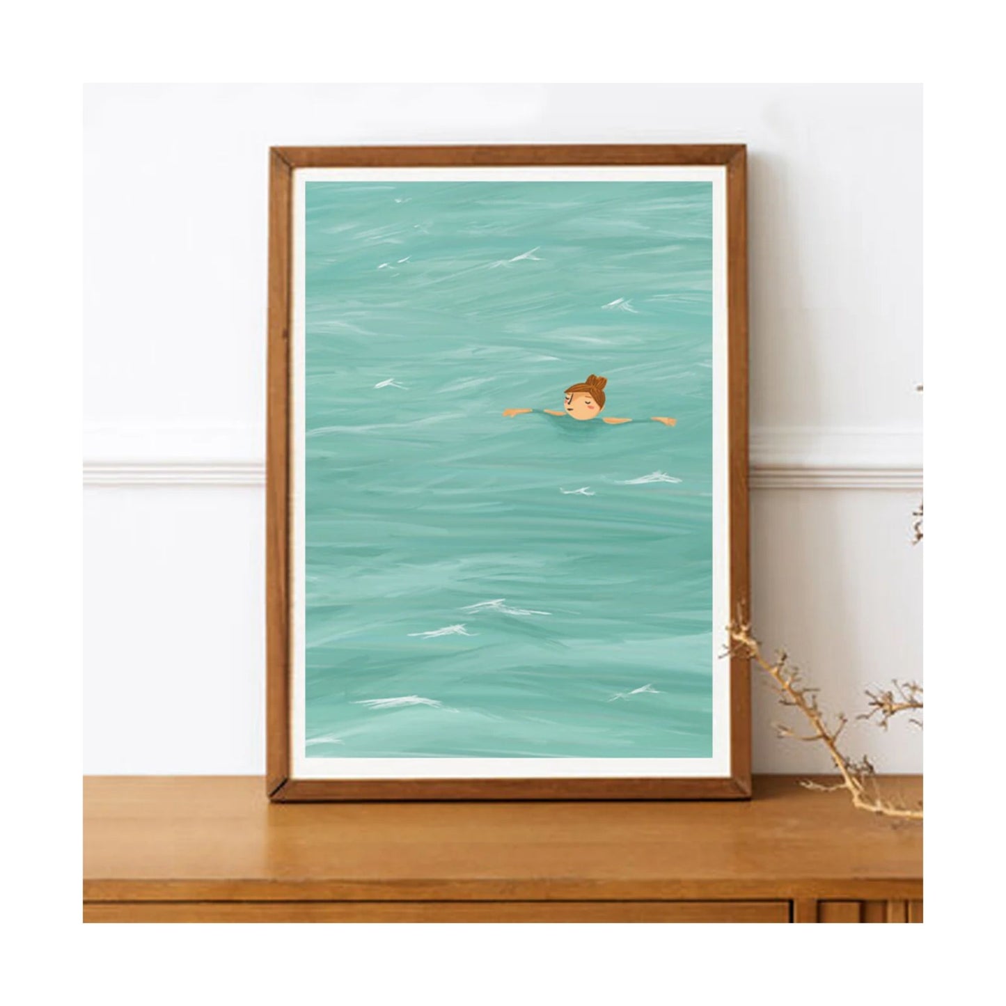 Floating on the Sea Print