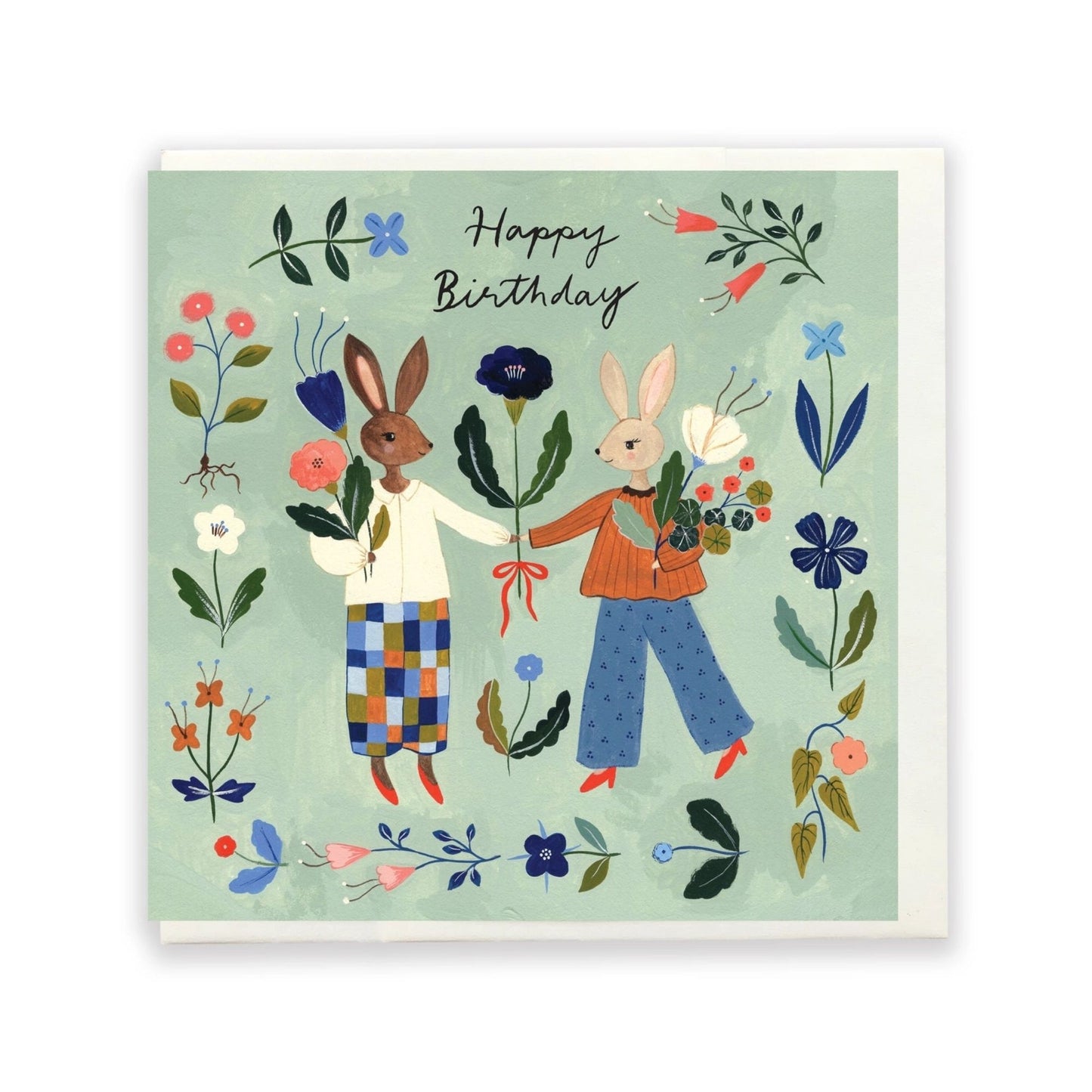 Flowers & Friends Birthday Card